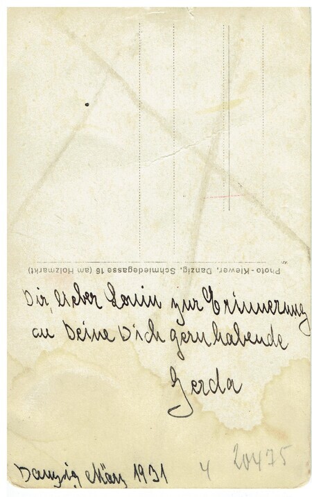 Postcard letter from Gerda 