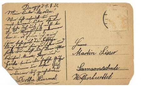 Letter from Bertha Himmler to Martin Lisser