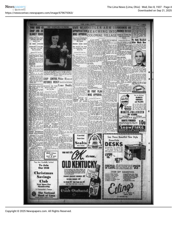 Newspaper: The Lima News on Southbury