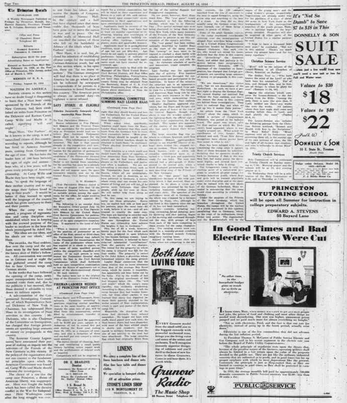 A black and white newsarticle. 