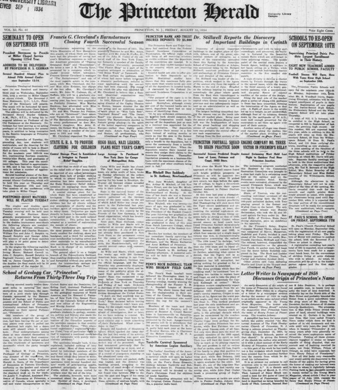 Newspaper: Princeton Papers on Hugo Hass