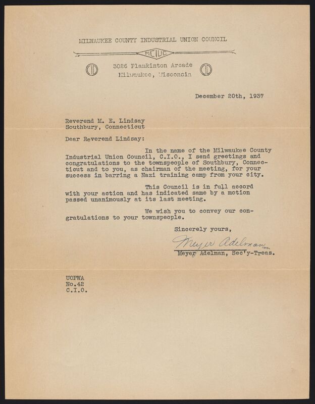 Union Council Letter