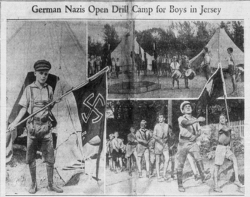 Advertisment for a Drill Camp for Nazi boys in New Jersey. 