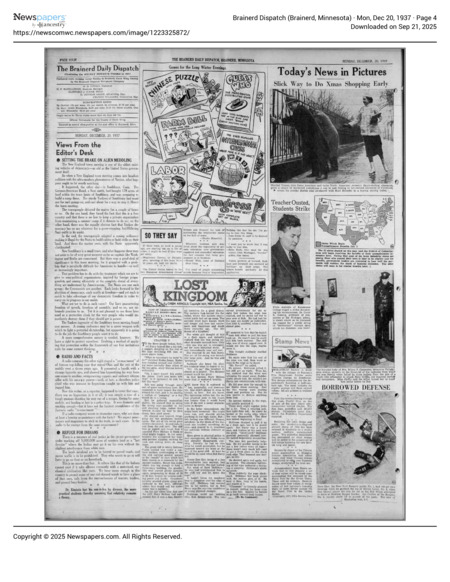 Newspaper: Brainerd Dispatch on Southbury