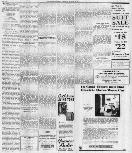 A black and white newsarticle. 